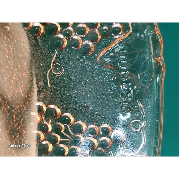 KIG Indonesia, Depression Pink Glass Serving Bowl, Salad, Fruit Harvest Grape S - Picture 8 of 8
